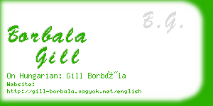 borbala gill business card